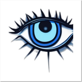 Electric Blue Eye Graphic Design No. 540 Posters and Art